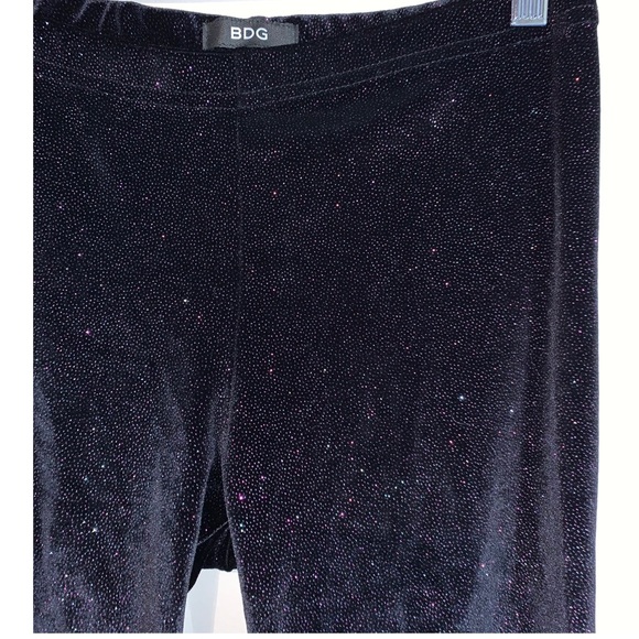 Black velvet, sparkly BDG leggings - Picture 4 of 4